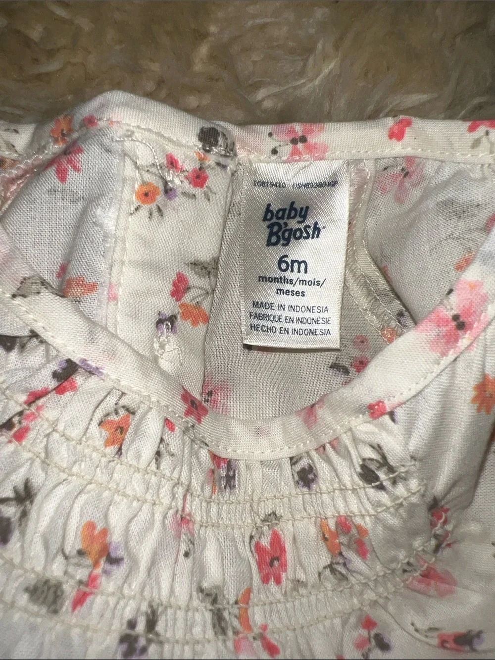 100% Cotton Floral Puff-Sleeve Baby One-Piece Bodysuit and Shorts